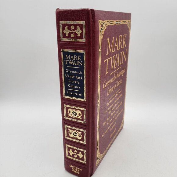 Mark Twain Greenwich Unabridged Library Classics 1982 Red Hardcover Chatham - Picture 2 of 13